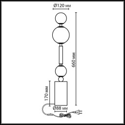 Настольная лампа Odeon Light 5457/4TL