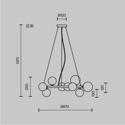 Подвесная люстра Maytoni MOD545PL-11B