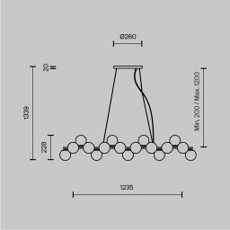 Подвесная люстра Maytoni MOD547PL-25B