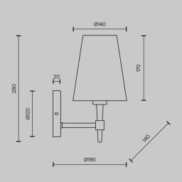 Бра Maytoni H001WL-01BS