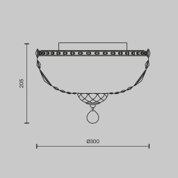 Накладная люстра Maytoni DIA100-CL-03-G
