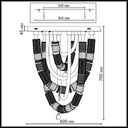 Накладная люстра Odeon Light 5456/80CL