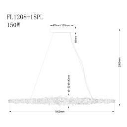 Подвесная люстра Fluorite FL1208-18PL