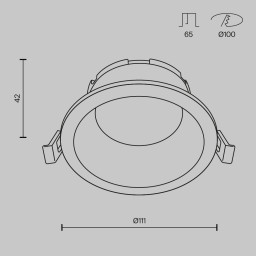 Влагозащищенный светильник Maytoni Technical DL126-GX53-W