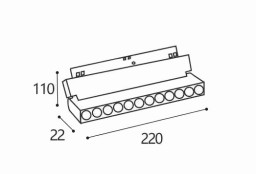 Светильник на шине ITALLINE IT012-5023 black 3000K
