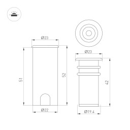 Тротуарный светильник Arlight 057841