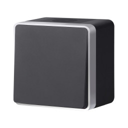 Выключатель Werkel W5010234 черный с серебром