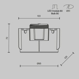 Встраиваемый светильник Maytoni Technical DL136-GU10-W