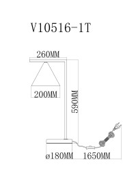 Настольная лампа Moderli V11594-1T