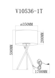 Настольная лампа Moderli V11598-1T