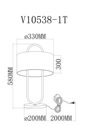 Настольная лампа Moderli V11599-1T