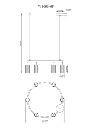 Подвесная люстра Moderli V11601-6P