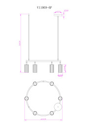 Подвесная люстра Moderli V11604-6P