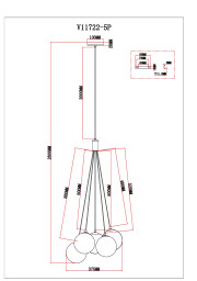 Подвесной светильник Moderli V11722-5P