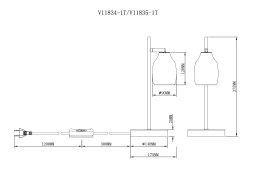 Настольная лампа Moderli V11835-1T