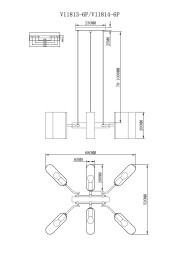 Подвесная люстра Moderli V11814-6P