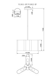 Подвесной светильник Moderli V11812-3P