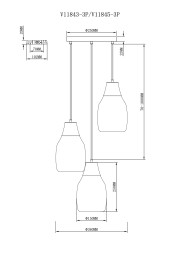 Подвесной светильник Moderli V11845-3P