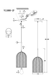 Подвесной светильник Moderli V11880-1P