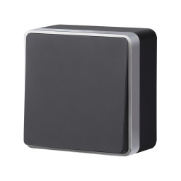 Выключатель Werkel W5012034 черный с серебром