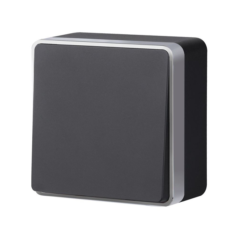 Выключатель Werkel W5012034 черный с серебром 439₽