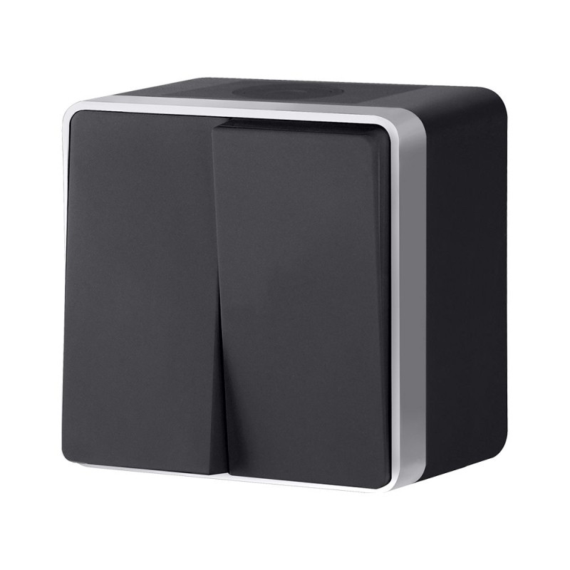 Выключатель Werkel W5020234 черный с серебром 770₽