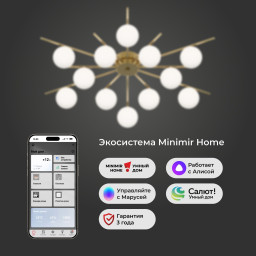 Накладная люстра Eurosvet 302001/12 латунь Smart