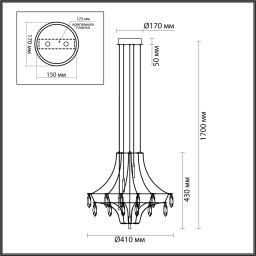 Подвесная люстра Odeon Light 7000/35L