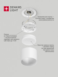 Накладной светильник Denkirs DK-DH2600-WH