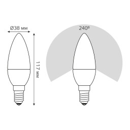 Светодиодная лампа Gauss 103101207-D