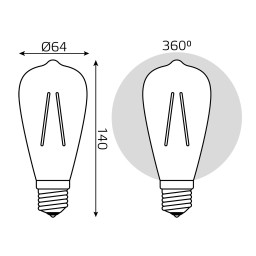 Светодиодная лампа Gauss 157802008