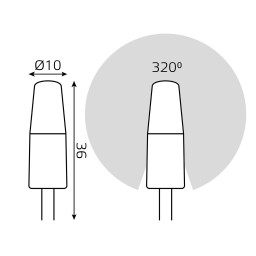 Светодиодная лампа Gauss 107707102