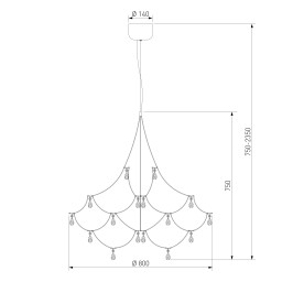 Подвесная люстра Bogate's 90400 LED