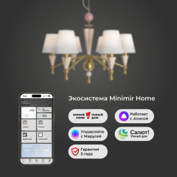 Подвесная люстра Eurosvet 101014/6 латунь Smart
