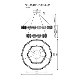Подвесная люстра Fluorite FL1193-10P