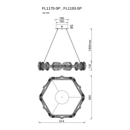 Подвесная люстра Fluorite FL1193-5P