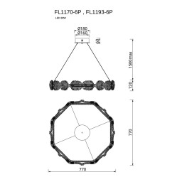 Подвесная люстра Fluorite FL1193-6P