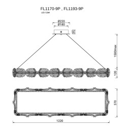 Подвесная люстра Fluorite FL1193-9P