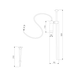 Грунтовый светильник Elektrostandard 35173/S 3000K черный