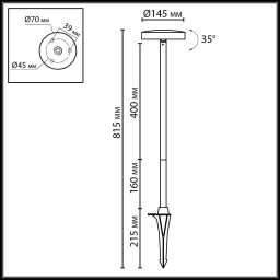 Грунтовый светильник Odeon Light 7189/6GL
