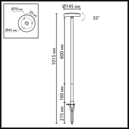 Грунтовый светильник Odeon Light 7189/6GLA