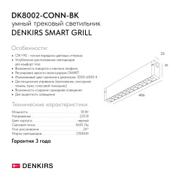 Светильник на шине Denkirs DK8002-CONN-BK