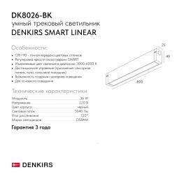 Светильник на шине Denkirs DK8026-BK