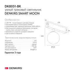 Светильник на шине Denkirs DK8051-BK