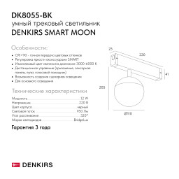 Светильник на шине Denkirs DK8055-BK