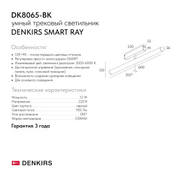 Светильник на шине Denkirs DK8065-BK