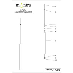 Подвесной светильник Mantra 9334