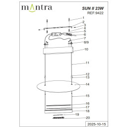 Подвесная люстра Mantra 9422