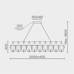 Подвесная люстра MODELUX ML.5603.2000P CH