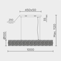 Подвесной светильник MODELUX ML.340.1000 GD
